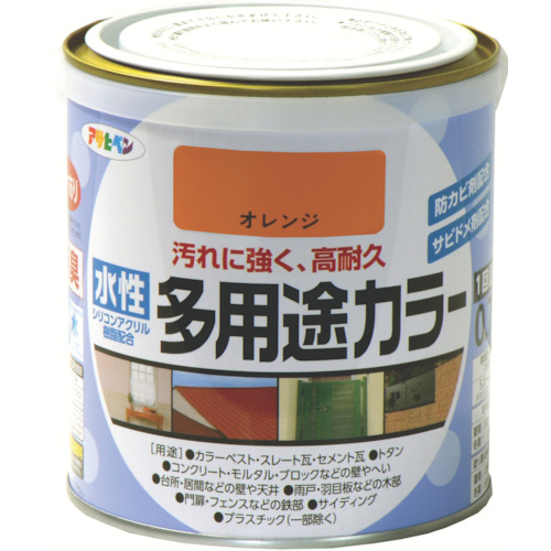 アサヒペン(Asahipen) 水性多用途カラー 0．7L オレンジ 461032(461032): 塗料・接着剤・補修用品|ホームセンター