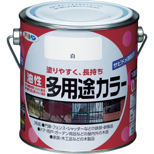 ■アサヒペン(Asahipen) 油性多用途カラー　０．７Ｌ　白　536617 536617