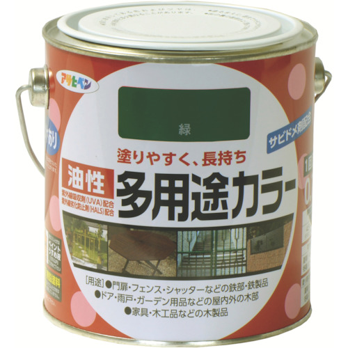 ■アサヒペン(Asahipen) 油性多用途カラー　０．７Ｌ　緑　536853 536853