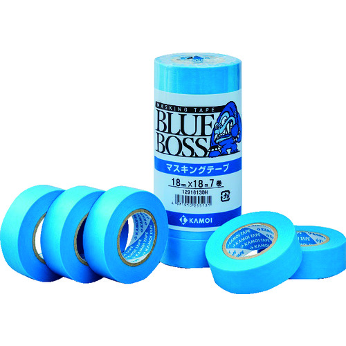 ■カモ井　マスキングテープ塗装用　幅１５ｍｍ×長さ１８ｍ　ブルー BLUEBOSSJAN15