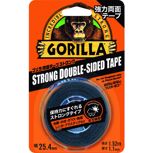 ＫＵＲＥ　強力両面テープ　ゴリラ両面テープ　ストロング　２５．４ｍｍ×１．５２ｍ×厚さ１．１ｍｍ NO1779