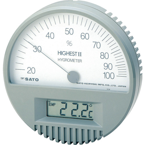 ■佐藤　湿度計　ハイエスト２型湿度計（温度計付）　7542-00 7542-00