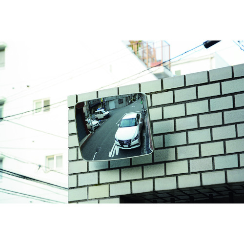 ■光　ガレージミラー角型４００ｍｍ×３００ｍｍグレー GMHG431