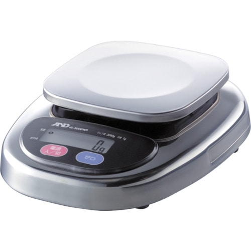 ■Ａ＆Ｄ　防塵・防水デジタルはかりウォーターボーイ皿寸法１２８×１２８ｍｍ　HL3000WP HL3000WP