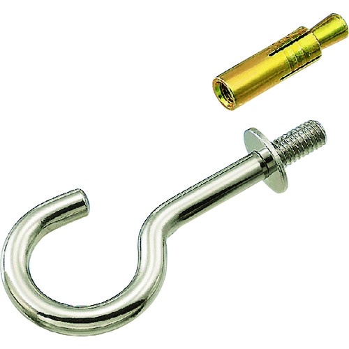 ■水本　ステンレス　吊りフック（ブネジ）（カットアンカー付）　線径５．５ｍｍ（１個入） B2722