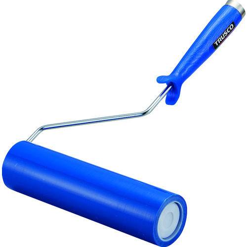 ■ＴＲＵＳＣＯ　クリーンルーム用粘着ローラー８インチ用ハンドル　粘着ローラー青１巻付　２重袋入 CNR8HB