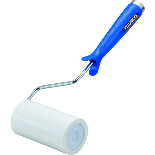 ■ＴＲＵＳＣＯ　クリーンルーム用粘着ローラー４インチ用ハンドル　粘着ローラー白１巻付　２重袋入 CNR4HW