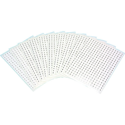 ■ＴＲＵＳＣＯ　ケーブル用ラベル「１～５」各２枚入　計１０枚（１シート８０個） CAL15