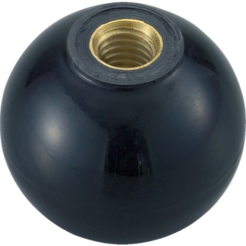 ■トラスコ中山(TRUSCO)　樹脂製握り玉　芯金付　黒　Φ２０ＸＭ５ｍｍ  P-TPC20-5BK P-TPC20-5BK