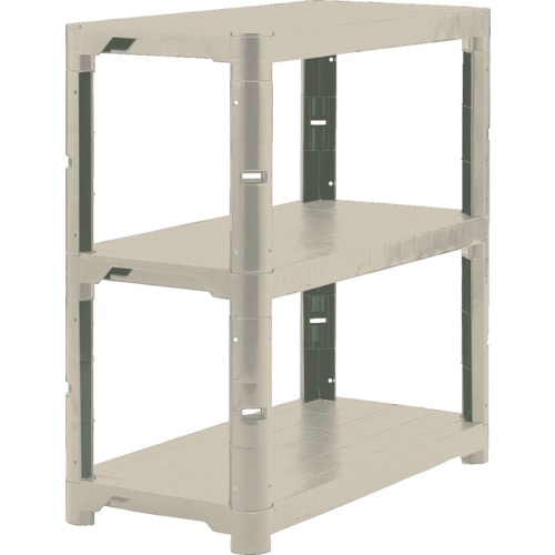 トラスコ中山(TRUSCO) プラ棚 高さ943－3段タイプ コーナーキャップ4個付 TPT3343C(TPT3343C) 工具 ホーム