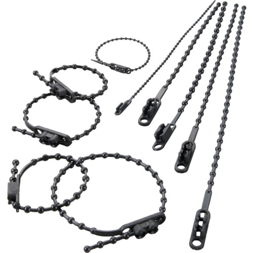 ■トラスコ中山(TRUSCO)　ダブルヘッドノットタイ　幅２．０ｍｍＸ１４５ｍｍ最大結束Φ３５黒　TRKTV-145EBK TRKTV-145EBK