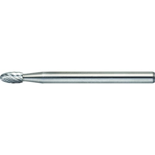 ■トラスコ中山(TRUSCO)　超硬バー　タマゴ型　Φ３Ｘ刃長５．６Ｘ軸３　シングルカット　TB6A030S TB6A030S