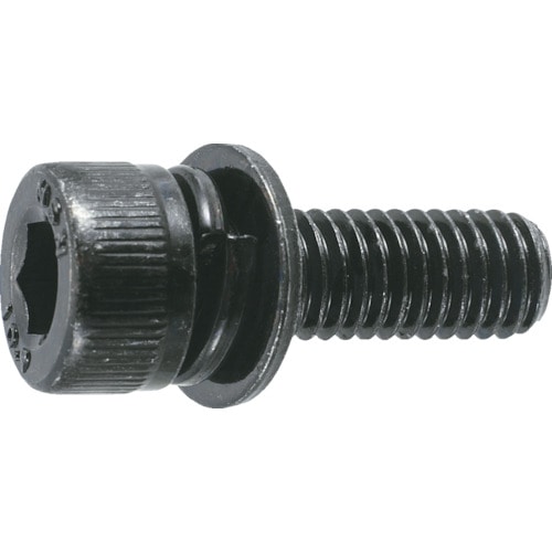 ■トラスコ中山(TRUSCO)　六角穴付組込ボルト　三価黒Ｐ‐３　サイズＭ３Ｘ８　１０本入  B877-0308  (M3X8 10ｲﾘ)