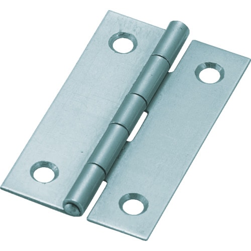 ■トラスコ中山(TRUSCO)　スチール製薄口普通蝶番　三価クロムメッキ仕上げ　全長２５．５ｍｍ　５５０‐２５ＵＮＣＲ　（１袋１０個入りビスナシ　ユニクロ）