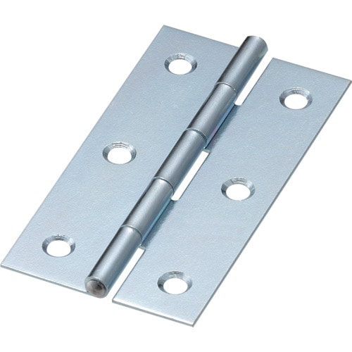 ■トラスコ中山(TRUSCO)　スチール製薄口普通蝶番　三価クロムメッキ仕上げ　全長７６．０ｍｍ　５５０－７６ＵＮＣＲ　（１袋１０個入りビスナシ　ユニクロ） ５５０－７６ＵＮＣＲ （１袋１０個入りビスナシ　ユニクロ）