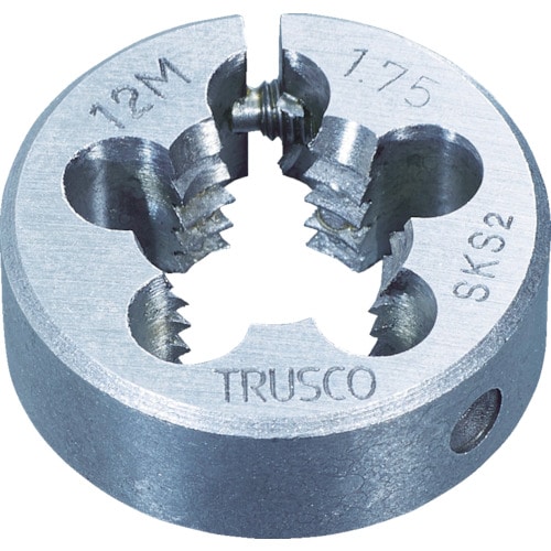 ■トラスコ中山(TRUSCO)　丸ダイス　２５径　Ｍ１２×１．７５　（ＳＫＳ）  T25D-12X1.75