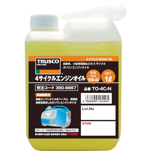 ■トラスコ中山(TRUSCO)　４サイクルエンジンオイル１Ｌ　TO-4C-N TO-4C-N