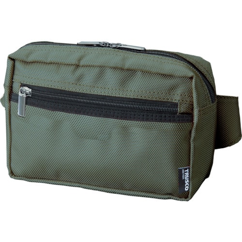 ■トラスコ中山(TRUSCO)　コンパクトウエストポーチ　グリーン　TC-CWP-GN