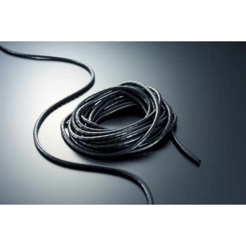 ■トラスコ中山(TRUSCO)　スパイラルチューブ　１０ｍ　結束径Φ１．５～１０．０　黒　TSP3BK TSP3BK