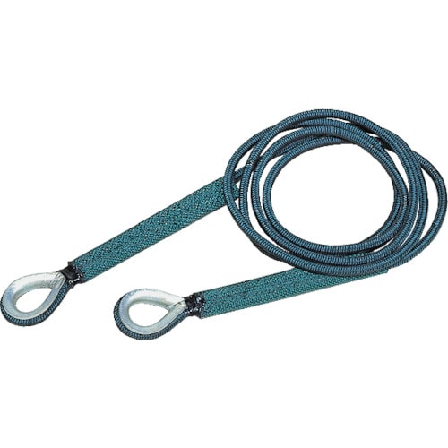 ■トラスコ中山(TRUSCO)　セフティパワーロープ　両端シンブル入　６ｍｍＸ４ｍ　SP-64C SP-64C