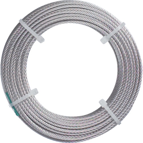 ■トラスコ中山(TRUSCO)　ステンレスワイヤロープ　ナイロン被覆　Φ１．５（２．０）Ｘ２０ｍ  CWC-15S20   (1.5MMX20M ｽﾘｰﾌﾞﾂｷ) CWC-15S20 (1.5MMX20M ｽﾘｰﾌﾞﾂｷ)