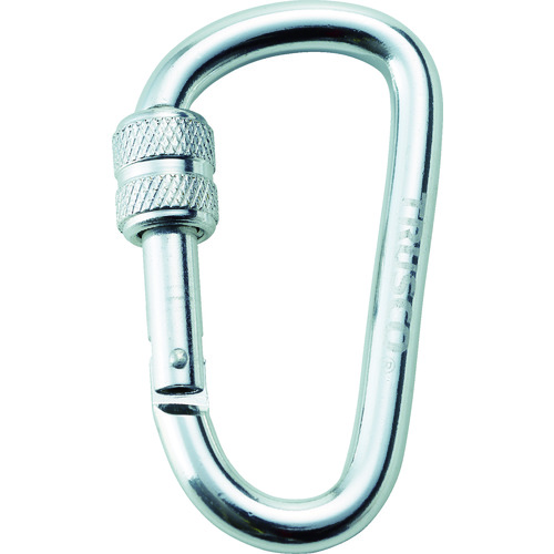 ■トラスコ中山(TRUSCO)　ネジロック付カラビナ　線径８ｍｍｘ７９ｍｍ　シルバー　TKNNL880SV TKNNL880SV