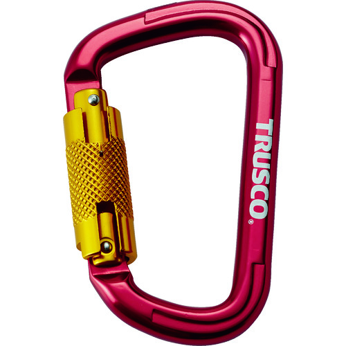■トラスコ中山(TRUSCO)　スライドロック付カラビナ　線径１０．５ｍｍｘ１１０ｍｍ　レッド　TKNSL1111R TKNSL1111R