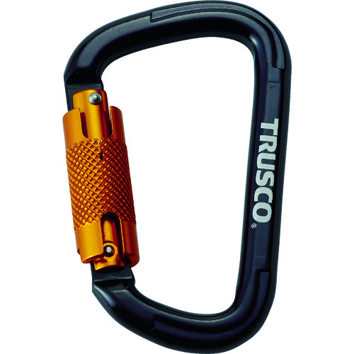 ■トラスコ中山(TRUSCO)　スライドロック付カラビナ　線径１０．５ｍｍｘ１１０ｍｍ　ブラック　TKNSL1111BK TKNSL1111BK