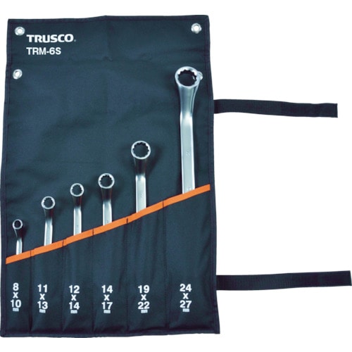 ■トラスコ中山(TRUSCO)　４５°両口めがねレンチセット（６本組）　TRM-6S TRM-6S