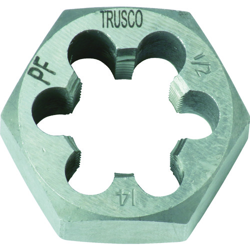 ■トラスコ中山(TRUSCO)　六角サラエナットダイス　ＰＦ１／２‐１４  TD6-1/2PF14