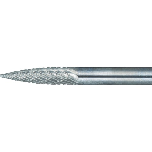 ■トラスコ中山(TRUSCO)　超硬バー　トンガリ型　Φ３Ｘ刃長１２．７Ｘ軸３　ロング　ダブル　TB4A032L75 TB4A032L75