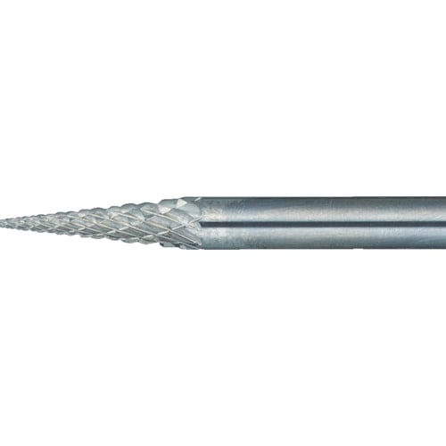 ■トラスコ中山(TRUSCO)　超硬バー　テーパー型　Φ３Ｘ刃長１１Ｘ軸３　ロング　ダブルカット　TB5A031L75