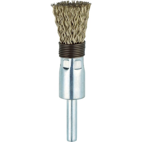 ■トラスコ中山(TRUSCO)　筒型ブラシΦ１５Ｘ軸６　真鍮メッキ０．２５　スプリング付　TEBS-15G TEBS-15G