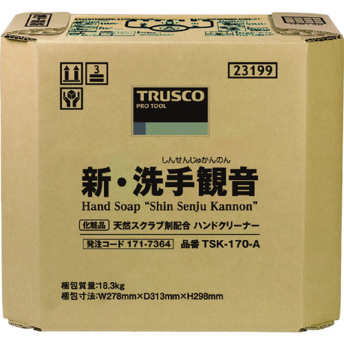 ■ＴＲＵＳＣＯ　ハンドソープ　新・洗手観音　１７．０ｋｇ　バックインボックス TSK170A