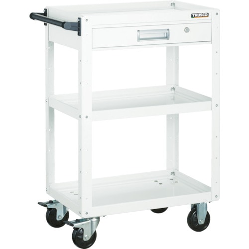 ■トラスコ中山(TRUSCO)　イーグルワゴン　６００Ｘ４００ＸＨ７４０　引出付　ＹＧ色EGW763VYG EGW763VYG