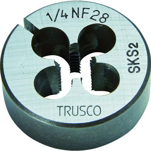 ■トラスコ中山(TRUSCO)　丸ダイス　２５径　ユニファイねじ　１／４ＵＮＦ２８　（ＳＫＳ）　T25D-1/4UNF28 T25D-1/4UNF28