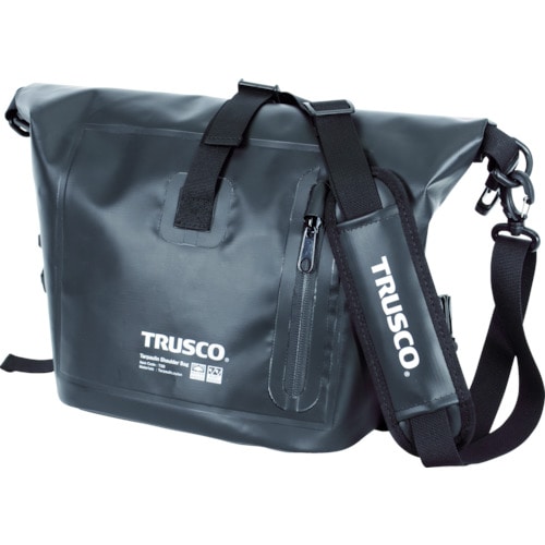 ■トラスコ中山(TRUSCO)　防水ターポリンショルダーバッグ　ブラック　TSB-BK TSB-BK