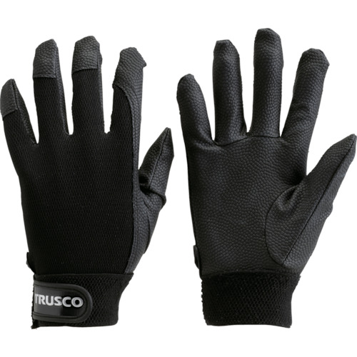 ■トラスコ中山(TRUSCO)　ＰＵ厚手手袋　Ｍサイズ　ブラック　TPUG-B-M TPUG-B-M
