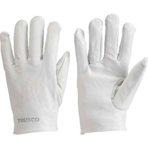 ■トラスコ中山(TRUSCO)　袖なし革手袋　クレスト牛革製　フリーサイズ　ホワイト　TYK-KW TYK-KW