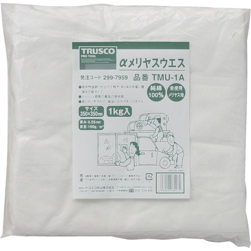 ■トラスコ中山(TRUSCO)　αメリヤスウエス　汎用タイプ　１ｋｇ　TMU-1A