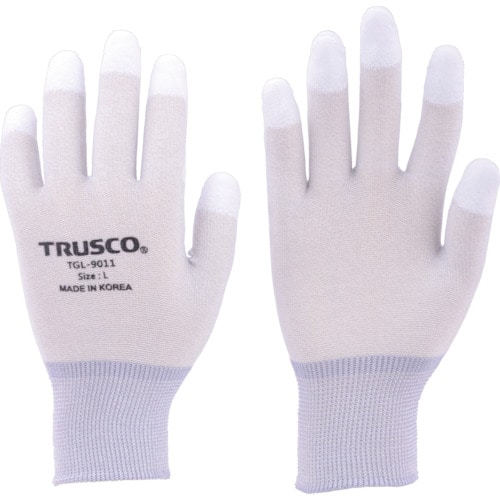 ■トラスコ中山(TRUSCO)　カーボン・ナイロンインナー手袋ＰＵ指先コート　Ｓ　TGL9011S TGL9011S
