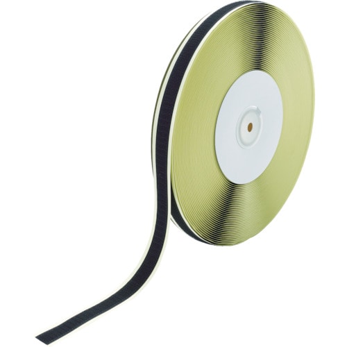 ■トラスコ中山(TRUSCO)　マジックテープ　糊付Ａ側　１６ｍｍ×２５ｍ　黒　ＴＭＡＮ１６２５ＢＫ