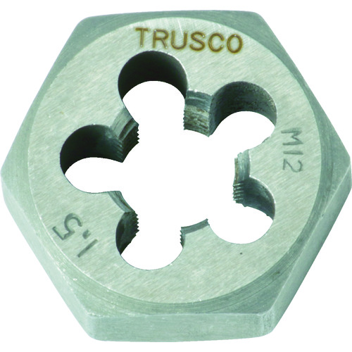 ■トラスコ中山(TRUSCO)　六角サラエナットダイス　細目　Ｍ１２Ｘ１．５  TD6-12X1.5 TD6-12X1.5
