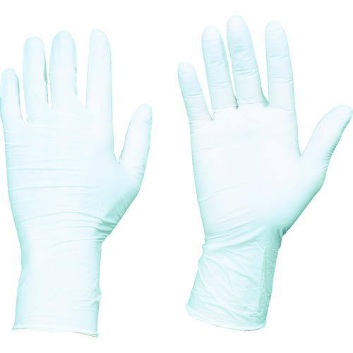 ■ＴＲＵＳＣＯ　使い捨てニトリル手袋ＴＧエアー　０．０６　粉無白Ｌ　１００枚 TGNN06WL