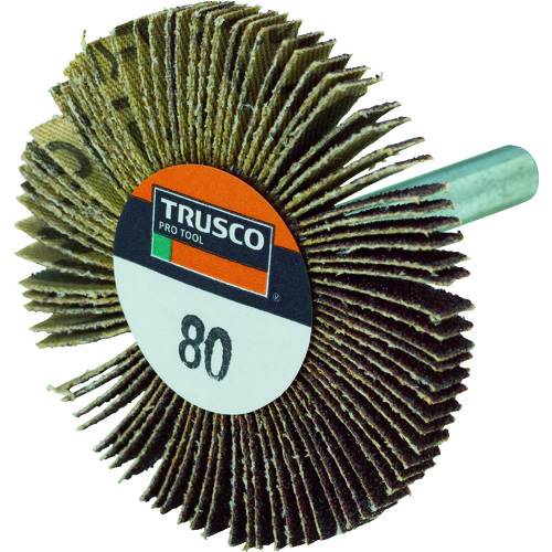 ■トラスコ中山(TRUSCO)　薄型フラップホイール　５０Ｘ５Ｘ６　＃８０　５個入　ＵＦ５００５８０ UF500580