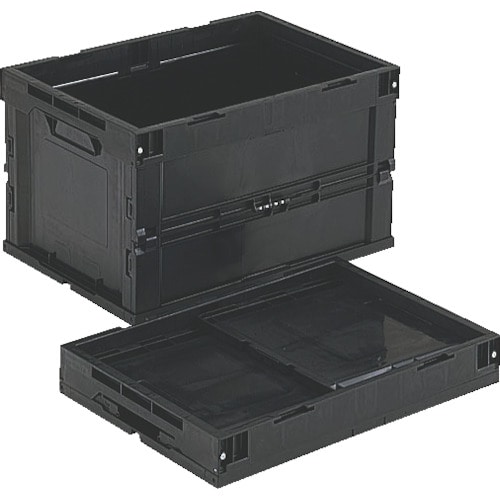 ■トラスコ中山(TRUSCO)　導電性折り畳みコンテナ　５０Ｌ　黒CRS50EA CRS50EA
