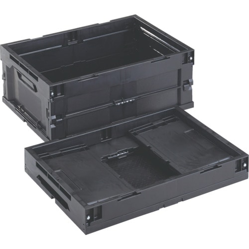 ■トラスコ中山(TRUSCO)　導電性折り畳みコンテナ　３０Ｌ　黒　ＣＲＳ３０ＥＡ CRS30EA