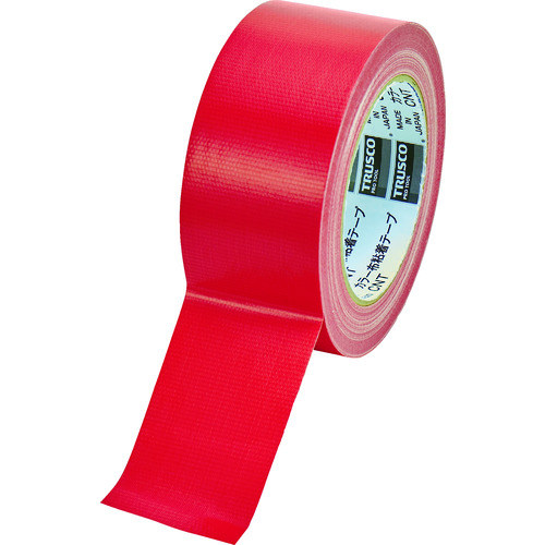 ■ＴＲＵＳＣＯ　カラー布粘着テープ　幅５０ｍｍ長さ２５ｍ　レッド CNT5025R