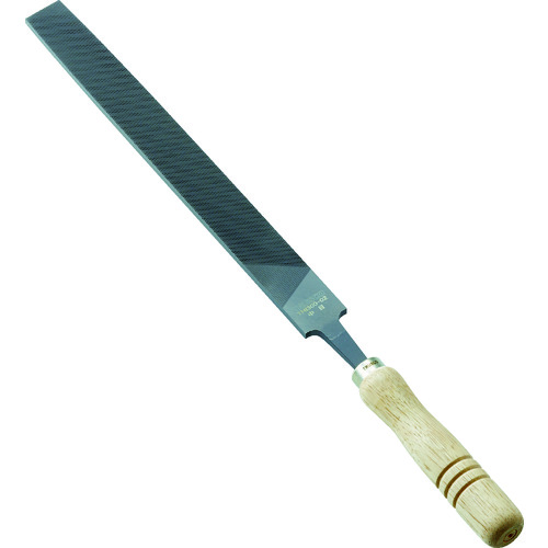 ■ＴＲＵＳＣＯ　鉄工用ヤスリ　木柄付　平　中目　刃長３００ THI30002S