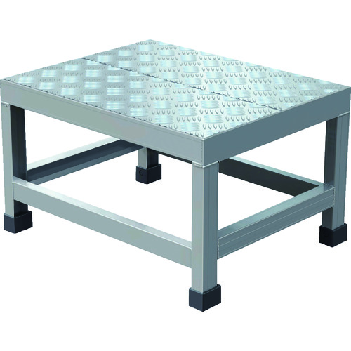■ＴＲＵＳＣＯ　アルミ製溶接一体構造型作業台　縞板タイプ　一段（完成品）　Ｗ５００×Ｄ４００×Ｈ３００ WTDBC5430